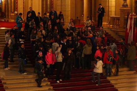 Újpesti diákok a parlamentben